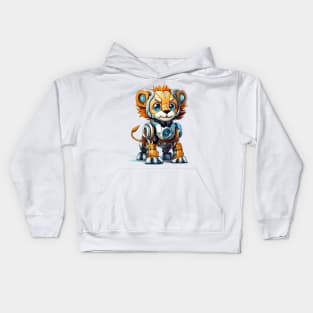 Cartoon lion robots. T-Shirt, Sticker. Kids Hoodie